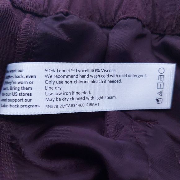 Eileen Fisher Pants Cassis Plum Straight Tencel Crepe Pants Women's Sz 2x NWT - Picture 4 of 12